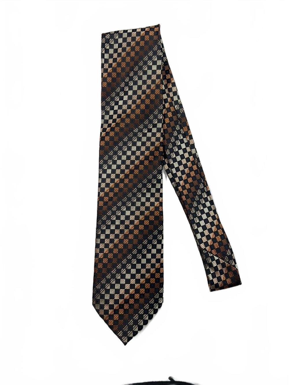 Knightsbridge Men's Polyester Tie with Geometric Pattern